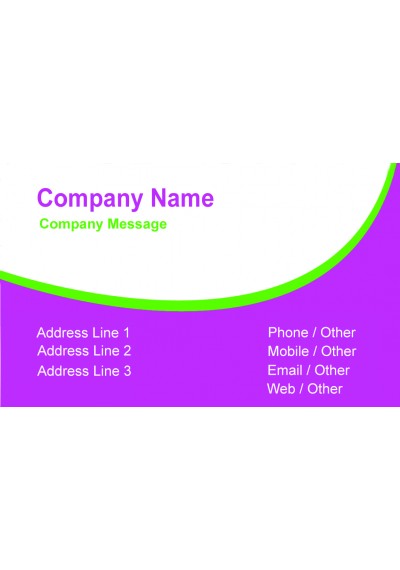Green Curve Business Card